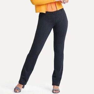 Betabrand Straight Leg Classic Dress Pant Yoga Pant Charcoal Grey Size Medium‎